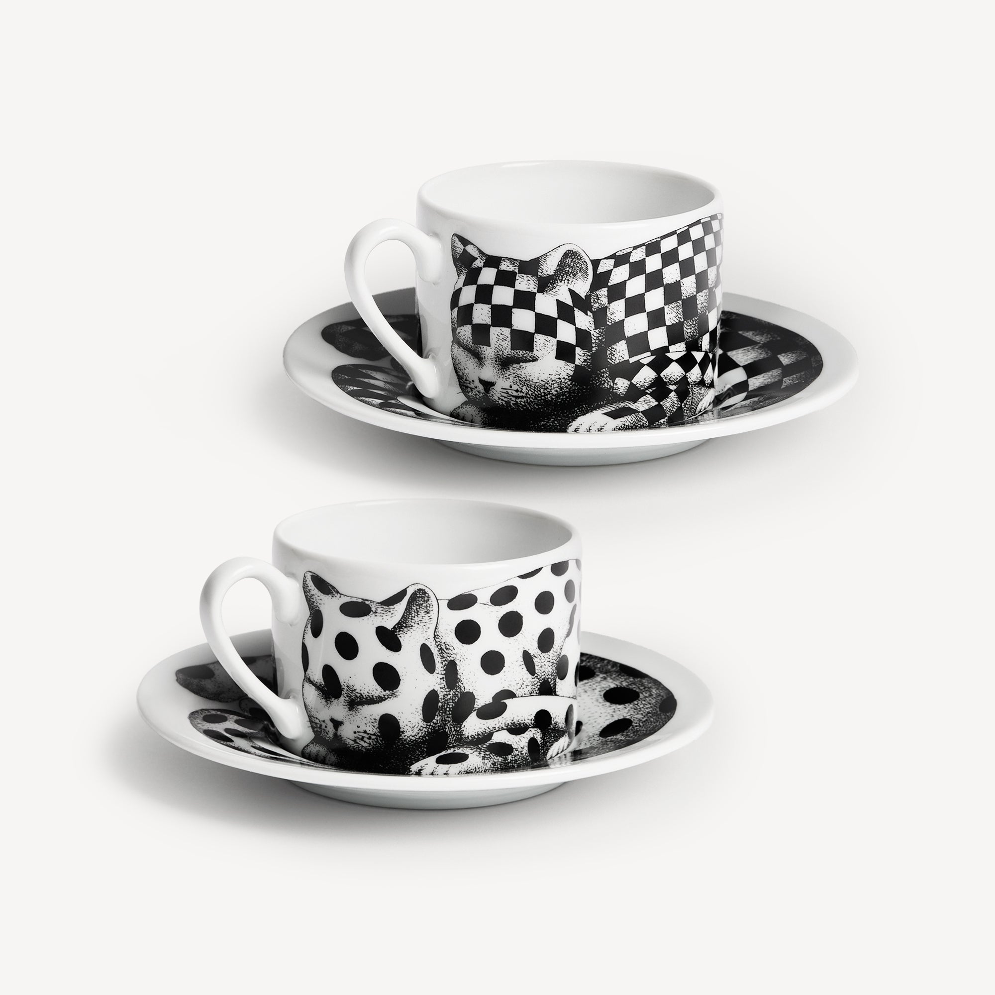 atelier-fornasetti-high-fidelity-teetassen-2er-set-katze-porzellan image 1