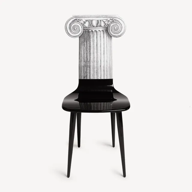 fornasetti-capitello-jonico-stuhl-holz-trompe-l-oeil-s-ule image 1