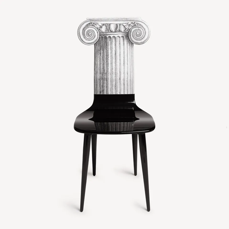 fornasetti-capitello-jonico-stuhl-holz-trompe-l-oeil-s-ule image 1