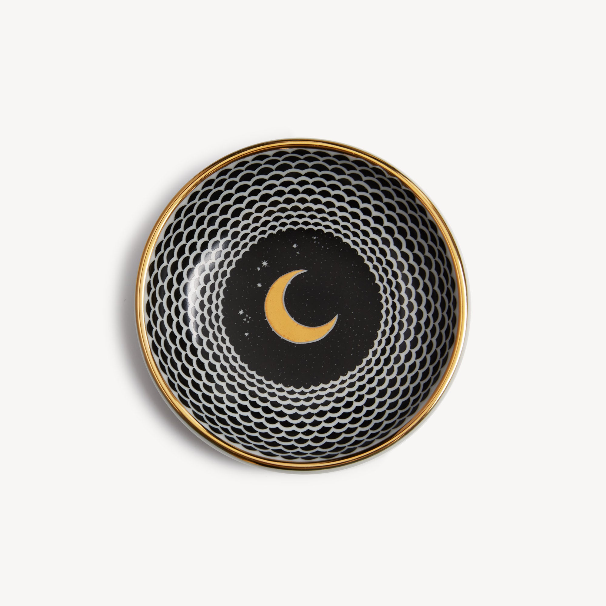 fornasetti-lunocentrica-aschenbecher-porzellan-mit-gold image 1