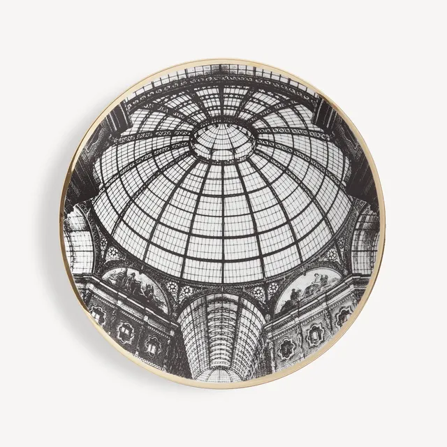 fornasetti-cupola-galleria-di-milano-teller-gold-porzellan image 1