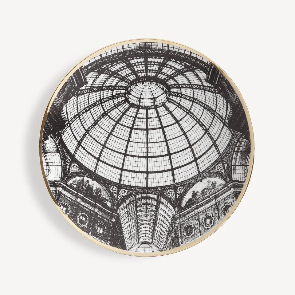 fornasetti-cupola-galleria-di-milano-teller-gold-porzellan image 1