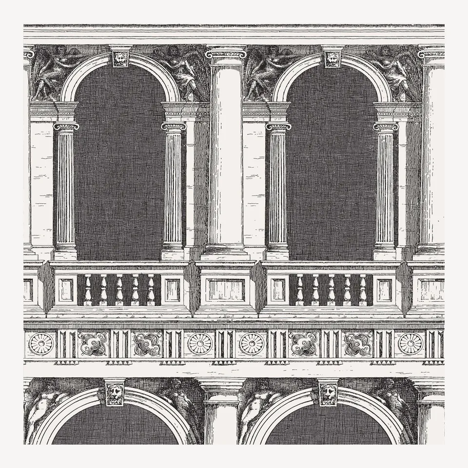 atelier-fornasetti-procuratie-tapete-schwarz-wei-10m image 1