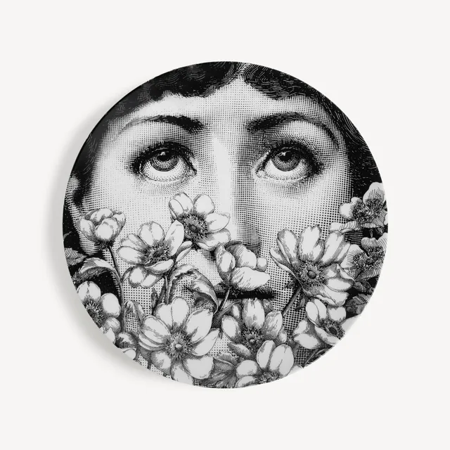 fornasetti-tema-e-variazioni-n-410-wandteller-blumen-porzellan image 1