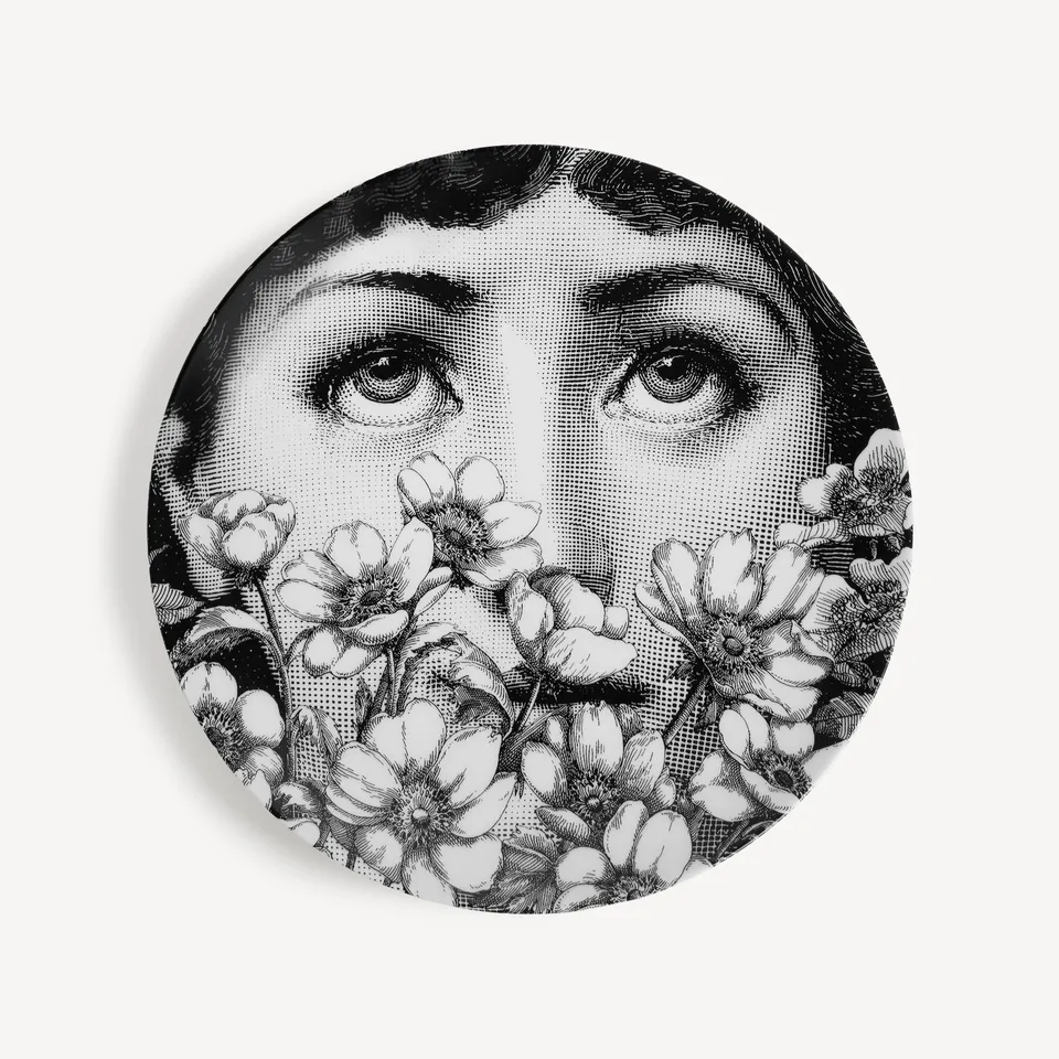 fornasetti-tema-e-variazioni-n-410-wandteller-blumen-porzellan image 1