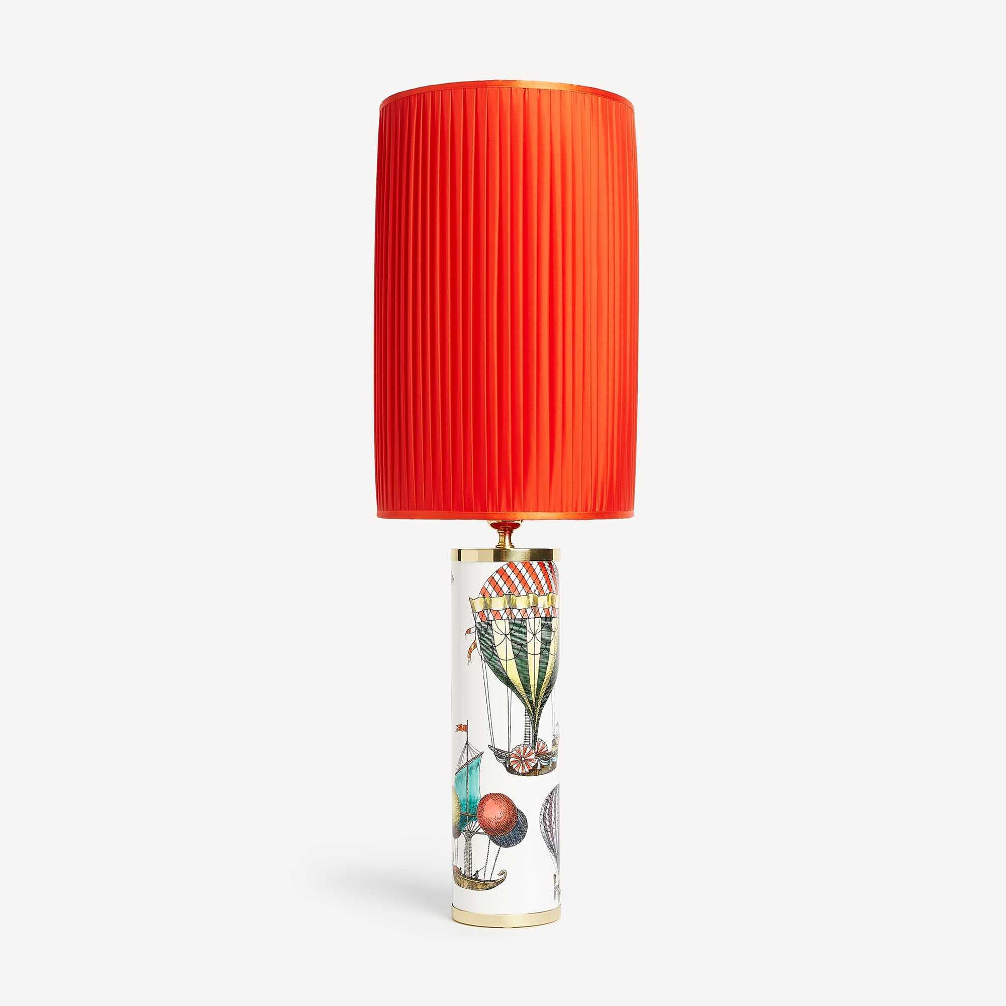 atelier-fornasetti-lampenschirm-zylindrisch-plissee-stoff image 1