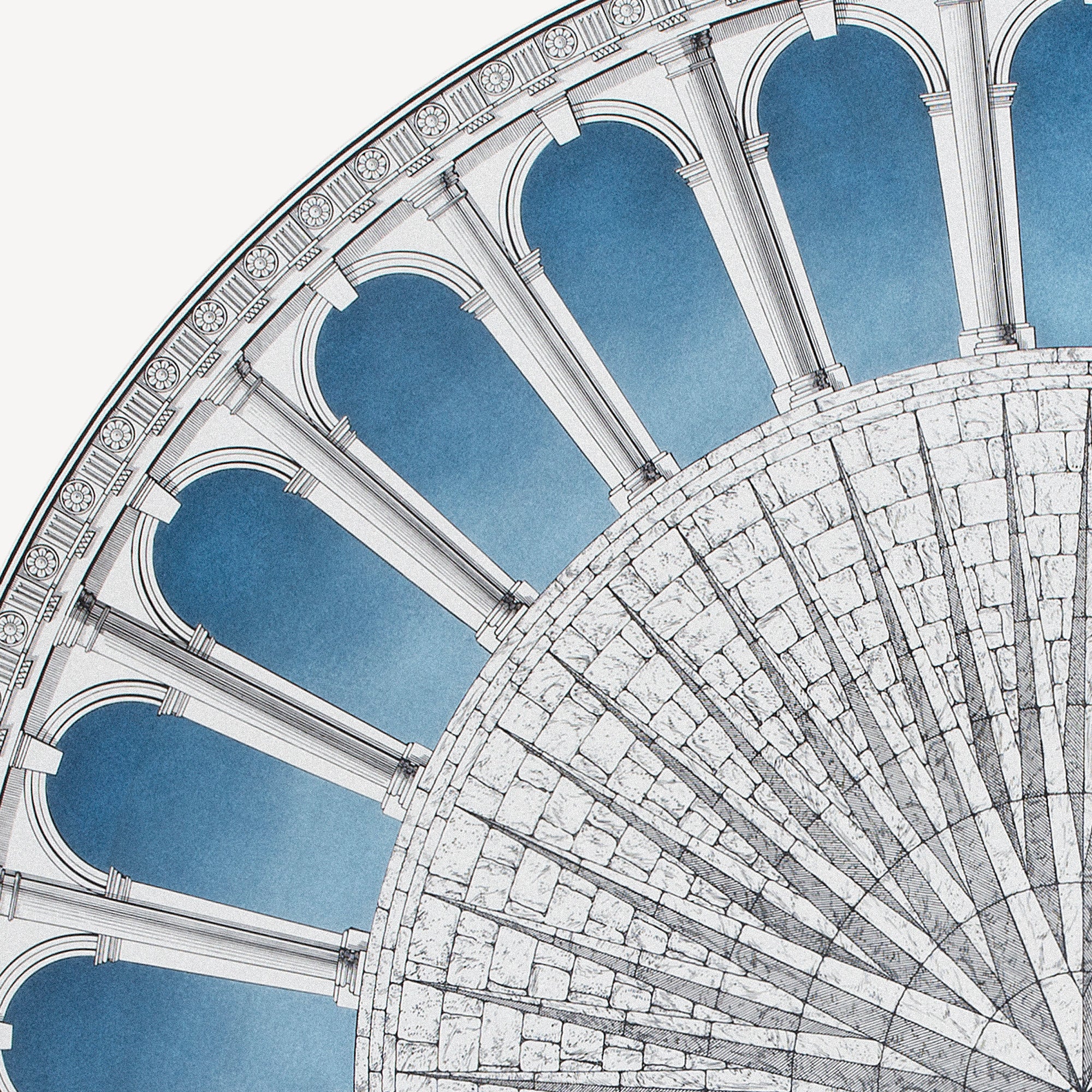 fornasetti-architettura-celeste-paneel-holz-wand image 2