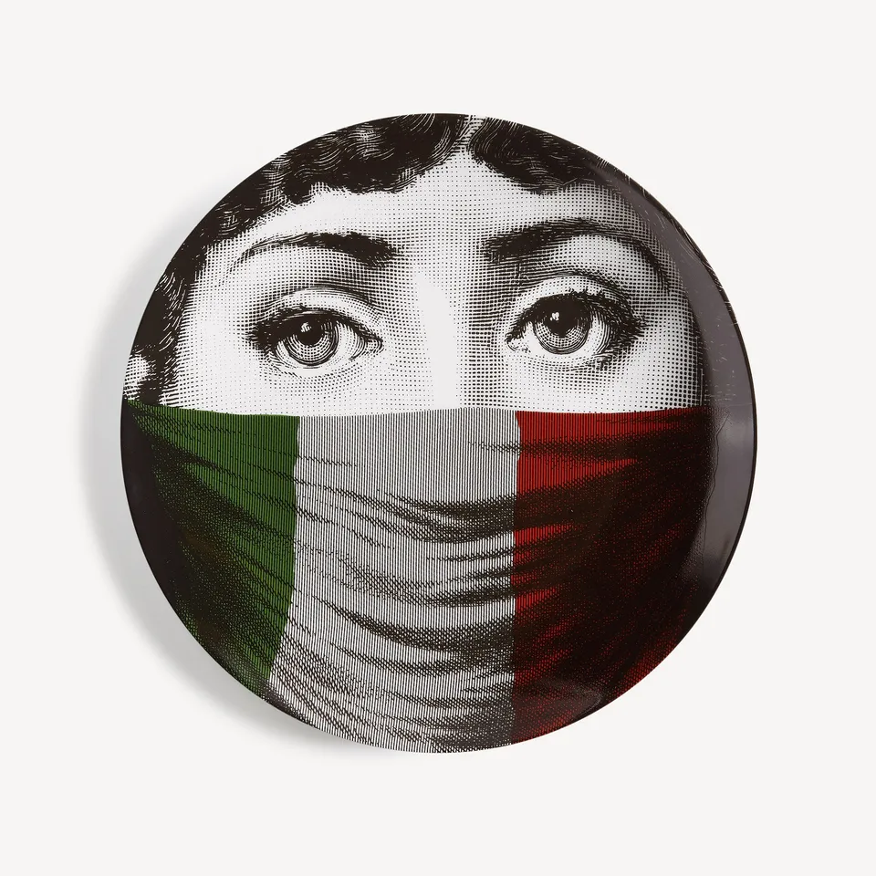 fornasetti-tema-e-variazioni-n-398-wandteller-porzellan-gesicht image 1