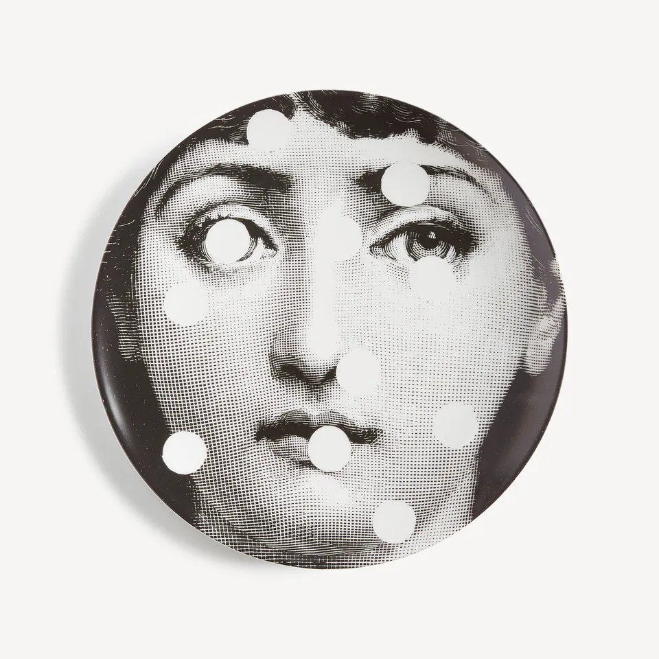 fornasetti-tema-e-variazioni-wandteller-n-27-porzellan-schwarz-wei image 1