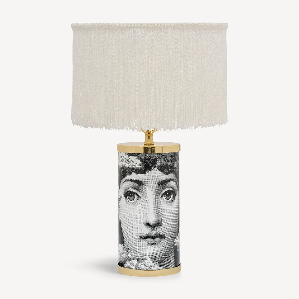 atelier-fornasetti-lampenschirm-zylinder-wei-mit-fransen-klein-2 image 1