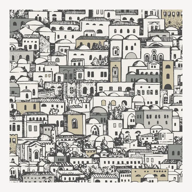 fornasetti-mediterranea-tapete-stadtmotiv-52cm-x-10m-wei-schwarz image 1