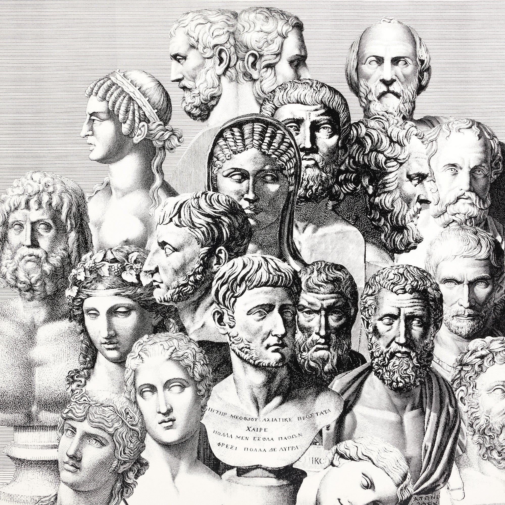atelier-fornasetti-teste-antiche-wandbild-holz-gerahmt-antik image 3