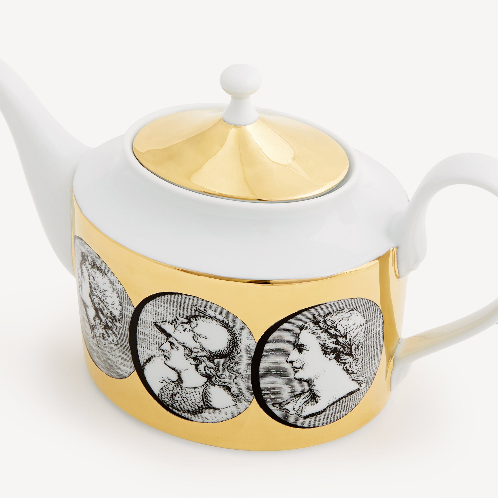 fornasetti-cammei-teekanne-porzellan-gold-m-nzmotiv image 4
