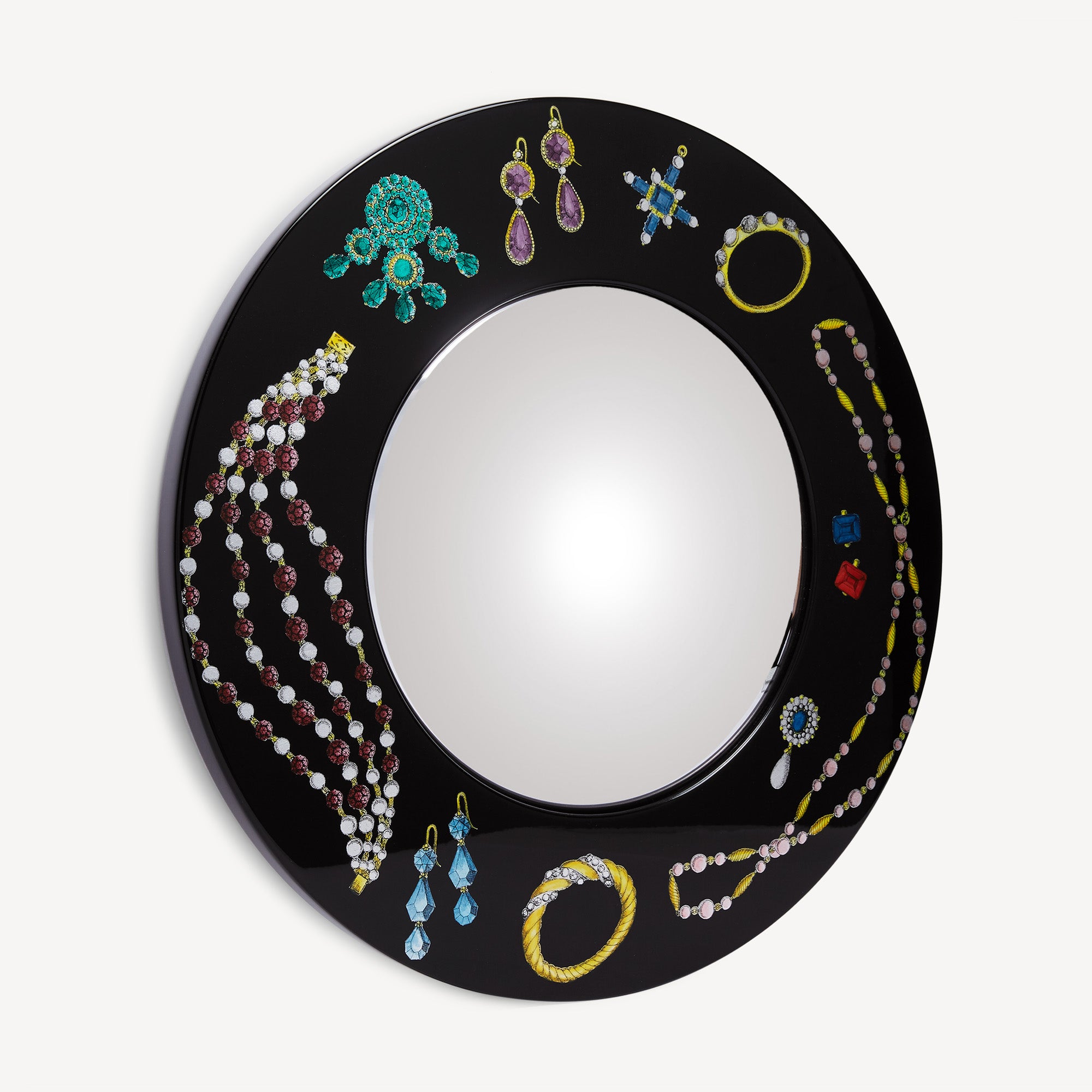 fornasetti-gioielli-spiegel-konvex-holzrahmen image 2