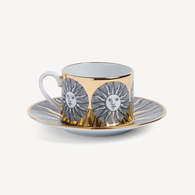 fornasetti-sole-teetasse-porzellan-mit-gold-sonne image 1