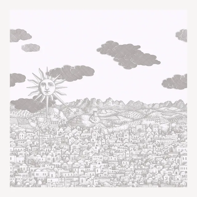 fornasetti-vista-mediterranea-tapete-140x350-nachtblau image 1