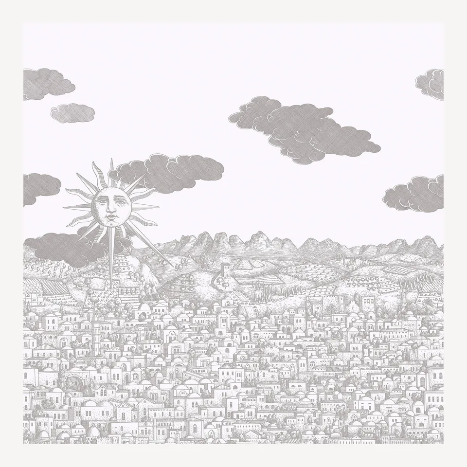 fornasetti-vista-mediterranea-tapete-140x350-nachtblau image 1