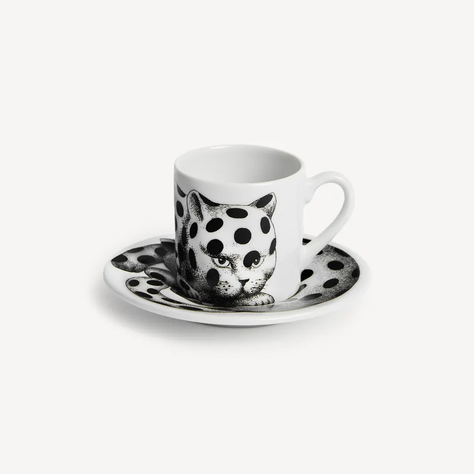 atelier-fornasetti-high-fidelity-a-pois-kaffeetasse-schwarz-wei image 1