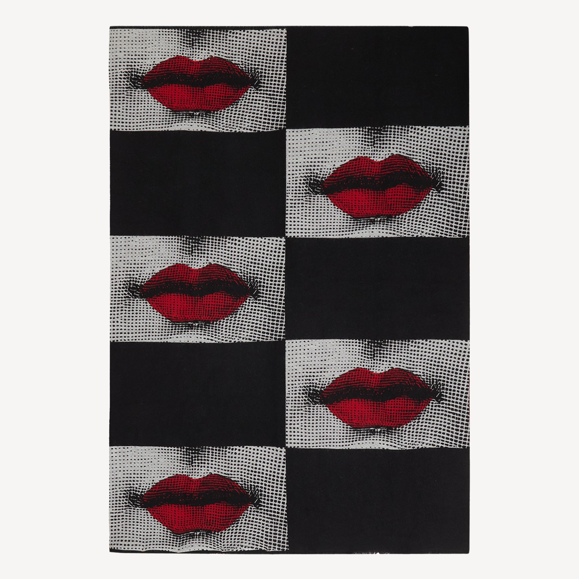 fornasetti-plaid-kiss-wolldecke-jacquard-rot-lippen image 1