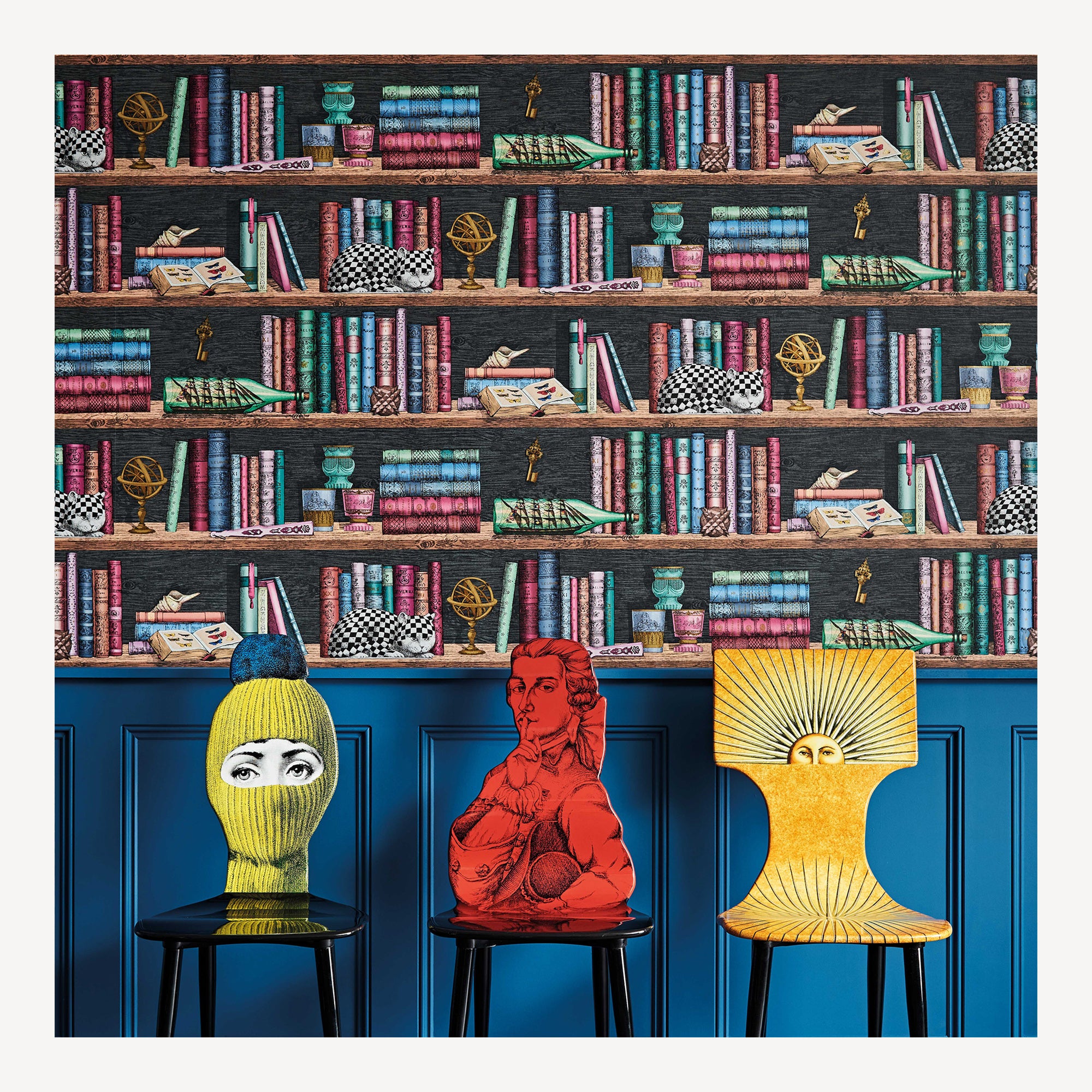 atelier-fornasetti-libreria-tapete-10m-bibliothek image 2
