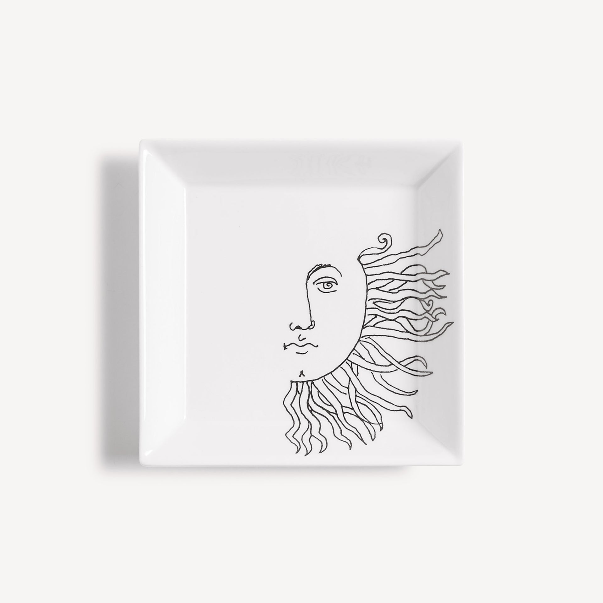 atelier-fornasetti-solitario-ablageschale-porzellan-eckig image 1