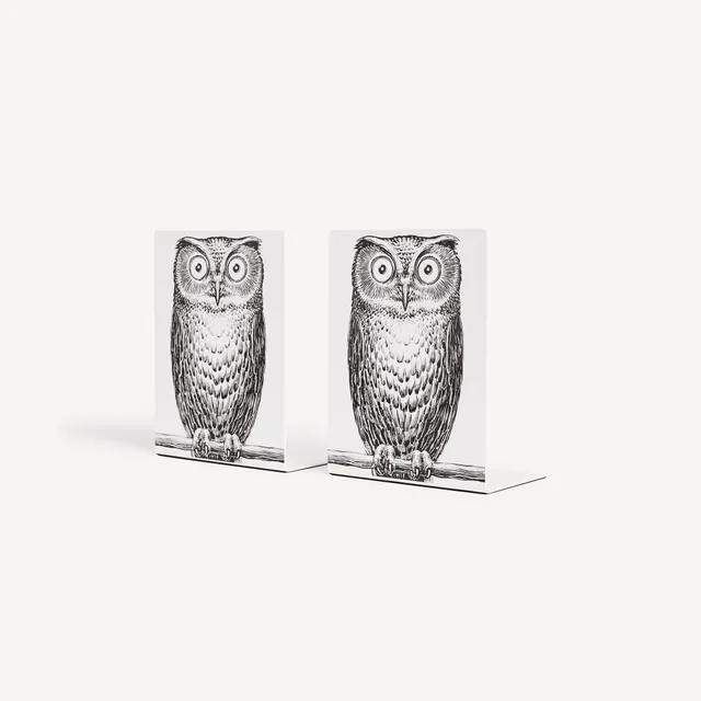 fornasetti-civetta-buchst-tzen-metall-eulen-paar-handbedruckt image 1