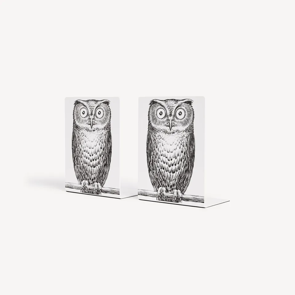 fornasetti-civetta-buchst-tzen-metall-eulen-paar-handbedruckt image 1