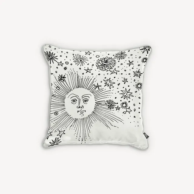 atelier-fornasetti-solamente-kissen-seide-sonnenmotiv image 1