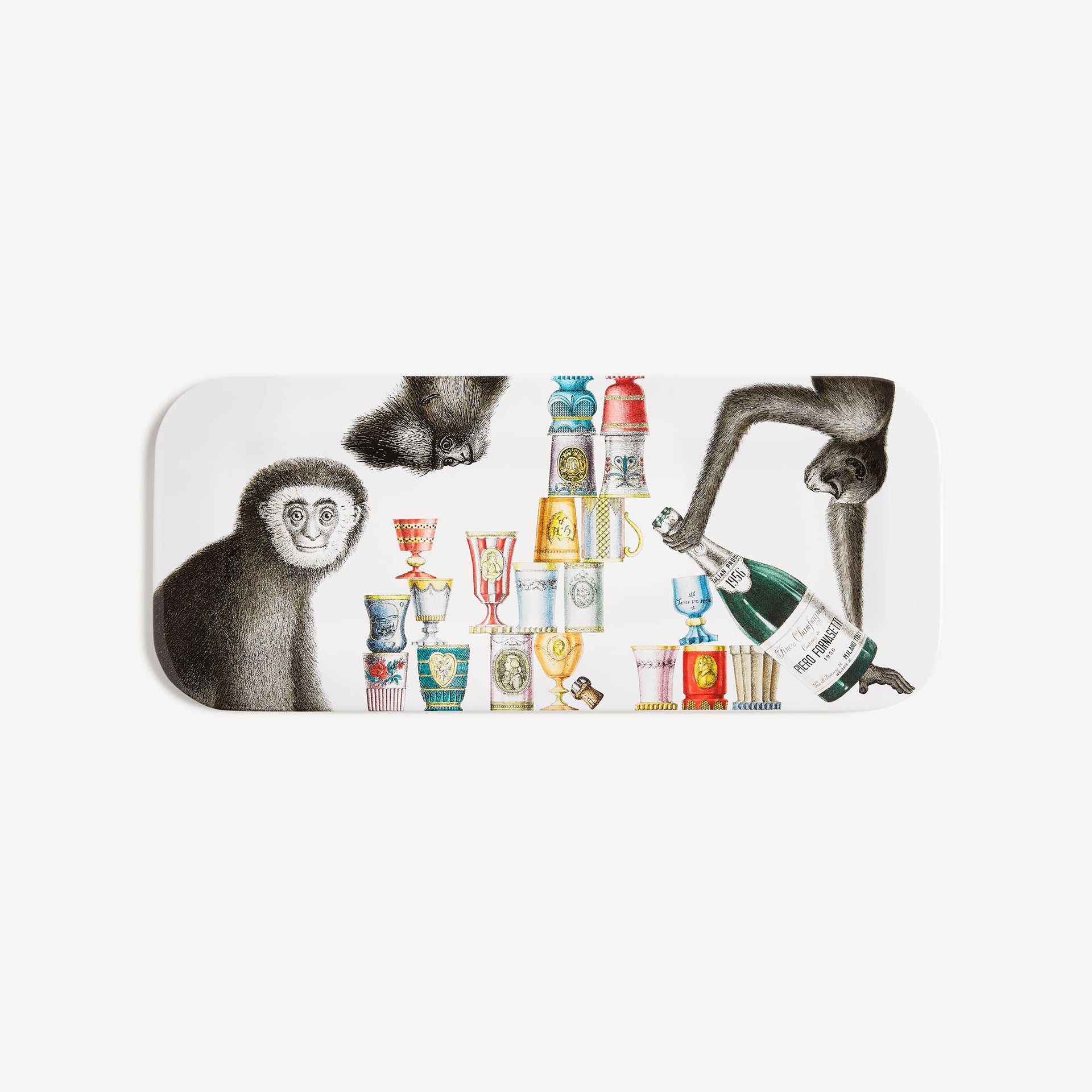 fornasetti-scimmie-tablett-holz-lackiert-affenmotiv image 1