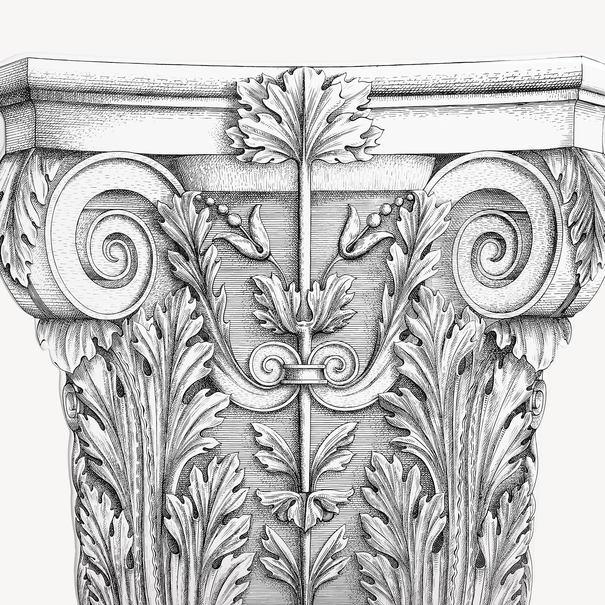 atelier-fornasetti-capitello-corinzio-stuhl-holz-handbemalt image 5