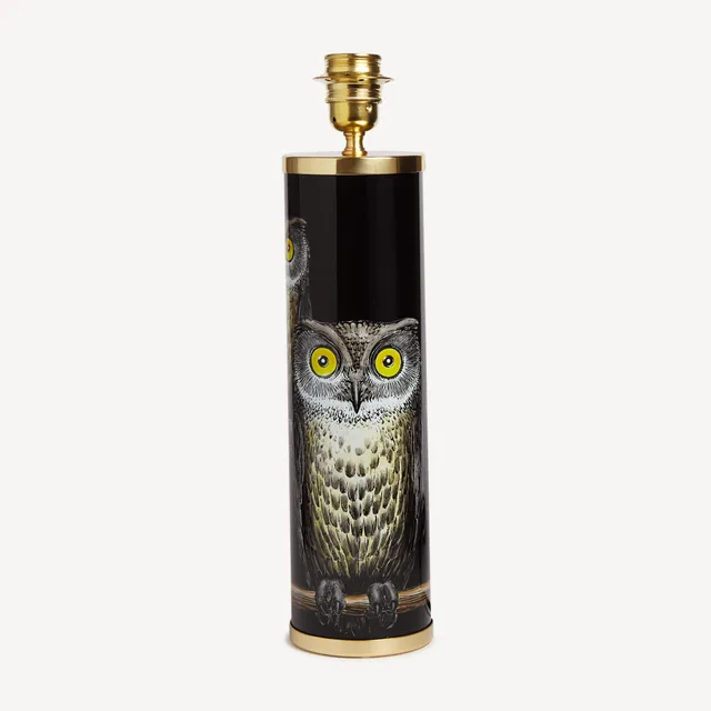 atelier-fornasetti-civette-lampenfu-metall-eule-zylinder image 1