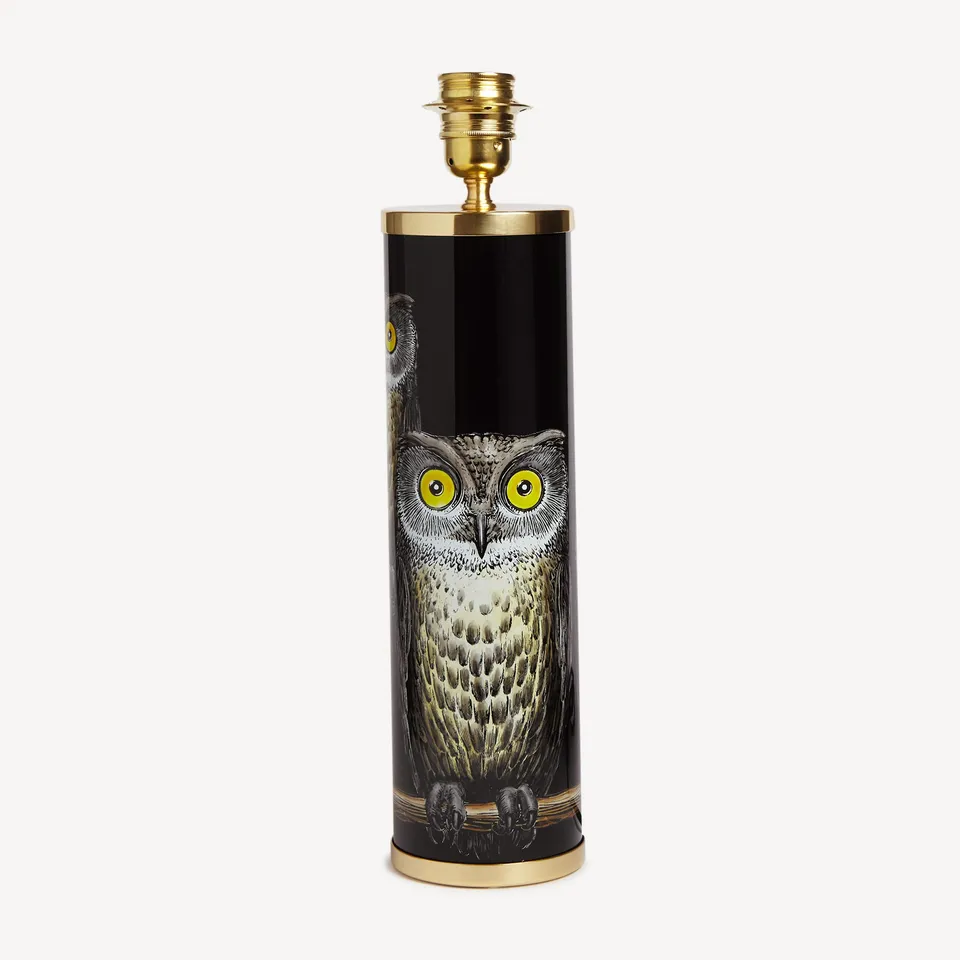 atelier-fornasetti-civette-lampenfu-metall-eule-zylinder image 1