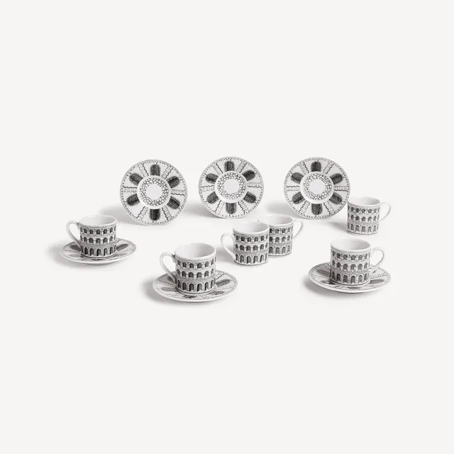 fornasetti-architettura-kaffeetassen-6er-set-porzellan image 1