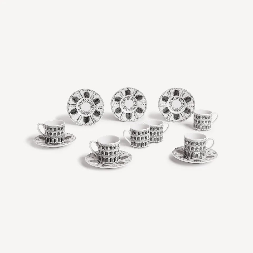 fornasetti-architettura-kaffeetassen-6er-set-porzellan image 1