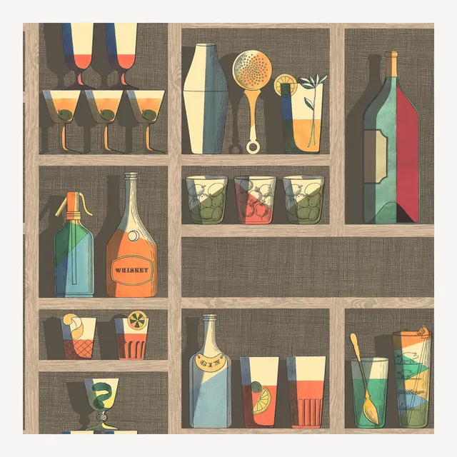 fornasetti-cocktails-tapete-10-m-flaschen-pastell image 1