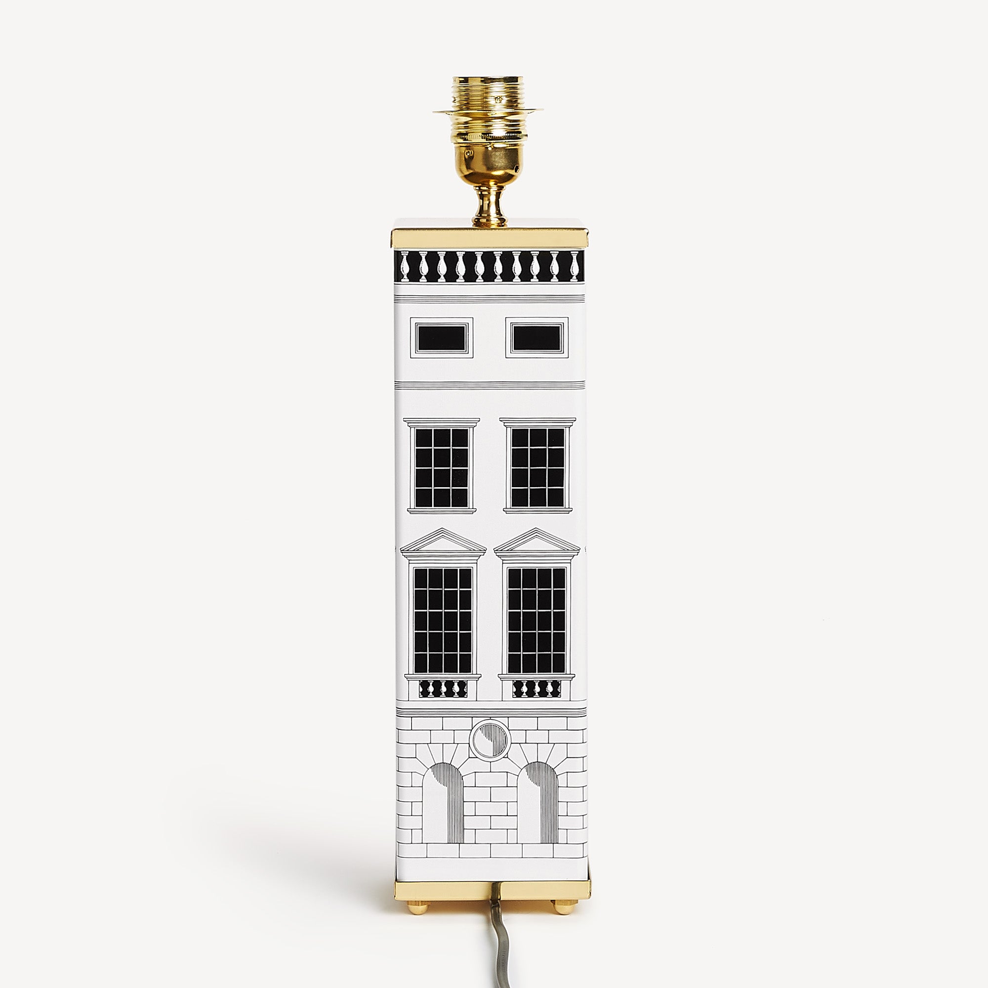 atelier-fornasetti-architettura-lampenfuss-eckig-metall-lampe image 2