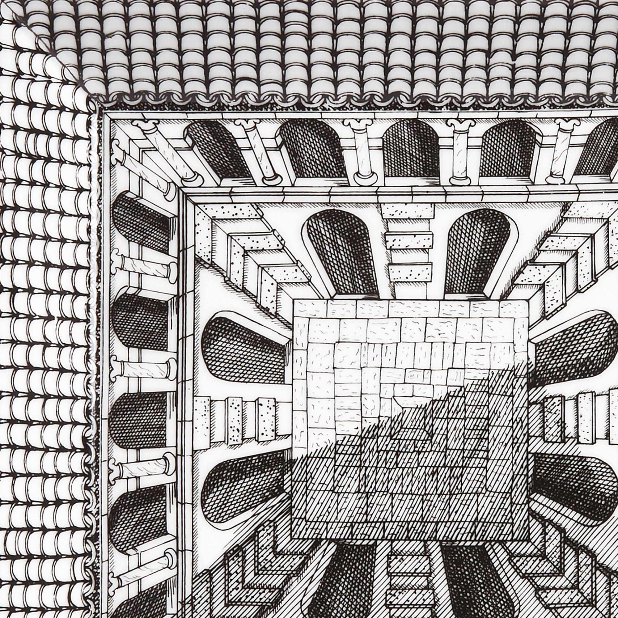 atelier-fornasetti-architettura-vide-poche-porzellanschale-eckig image 4