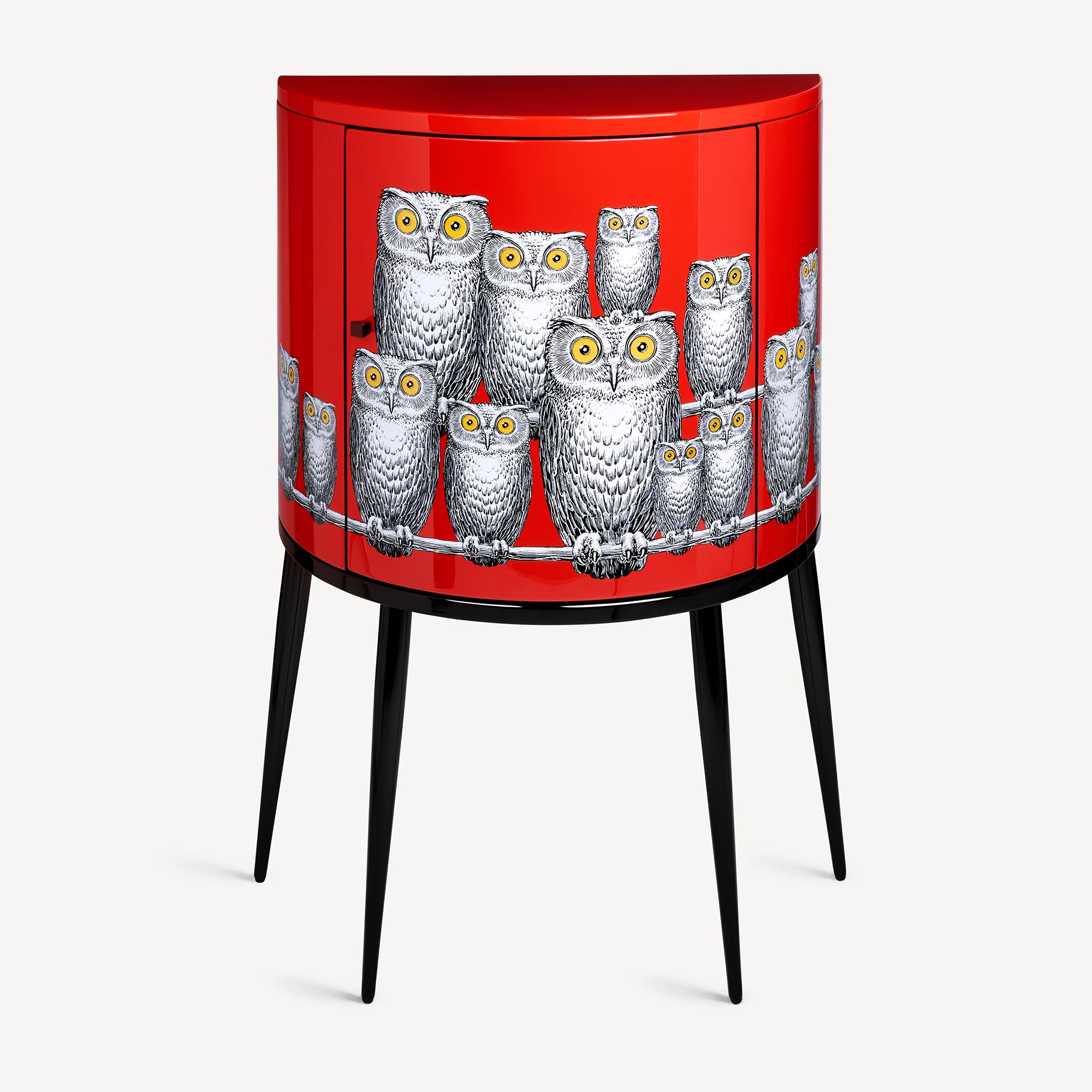 fornasetti-civette-konsole-eulen-dunkelrot-nummeriert image 1