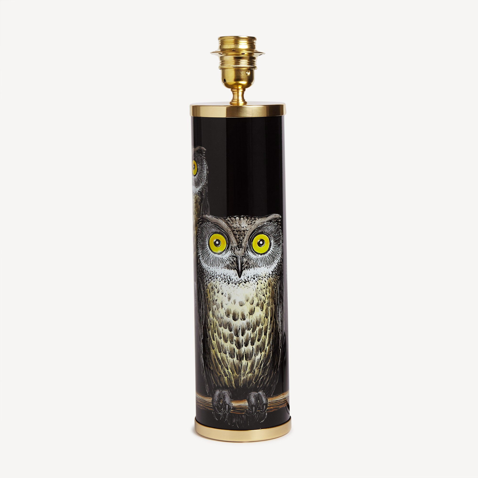 atelier-fornasetti-civette-lampenfu-metall-eule-zylinder image 1