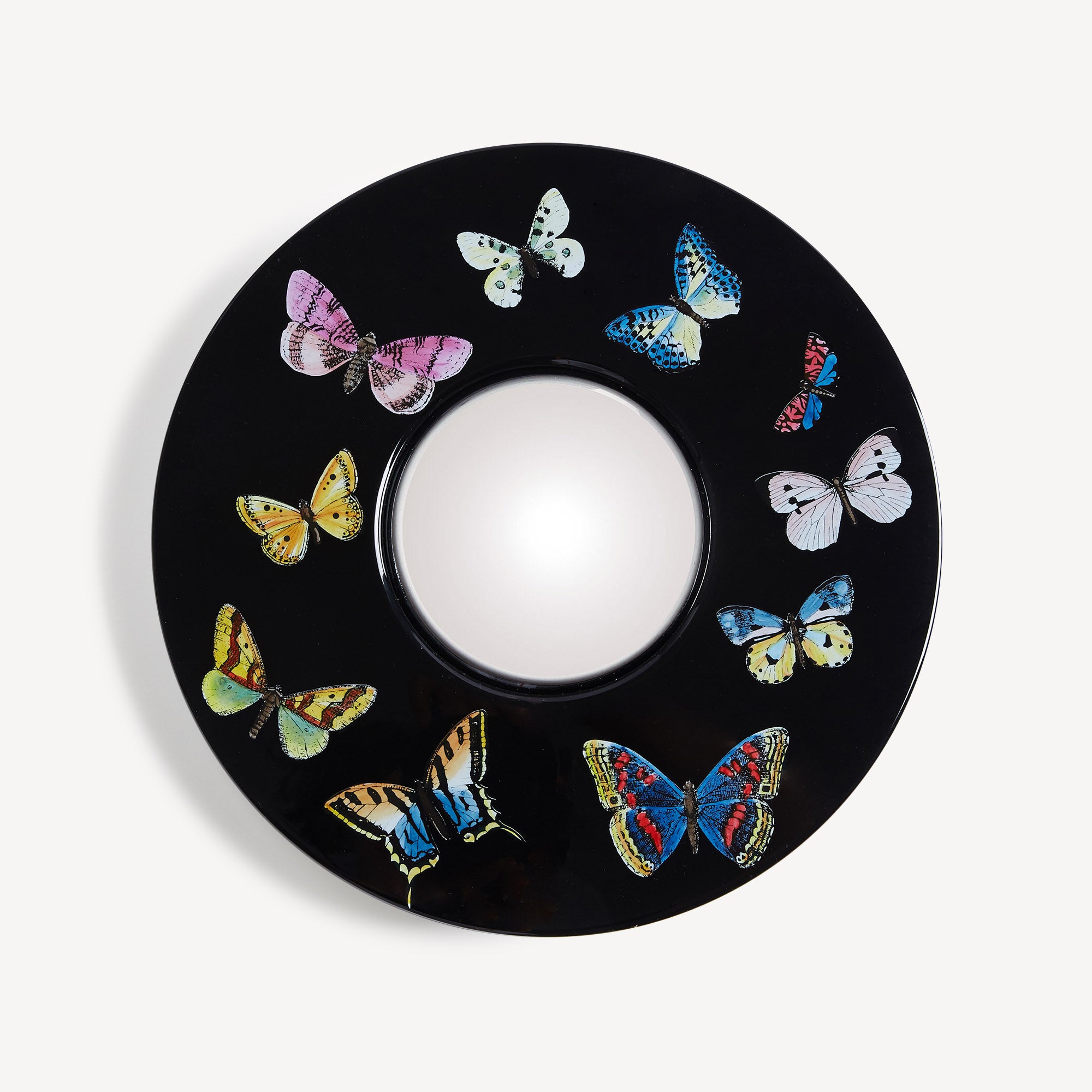 fornasetti-farfalle-spiegel-konvex-holzrahmen-wandspiegel image 1