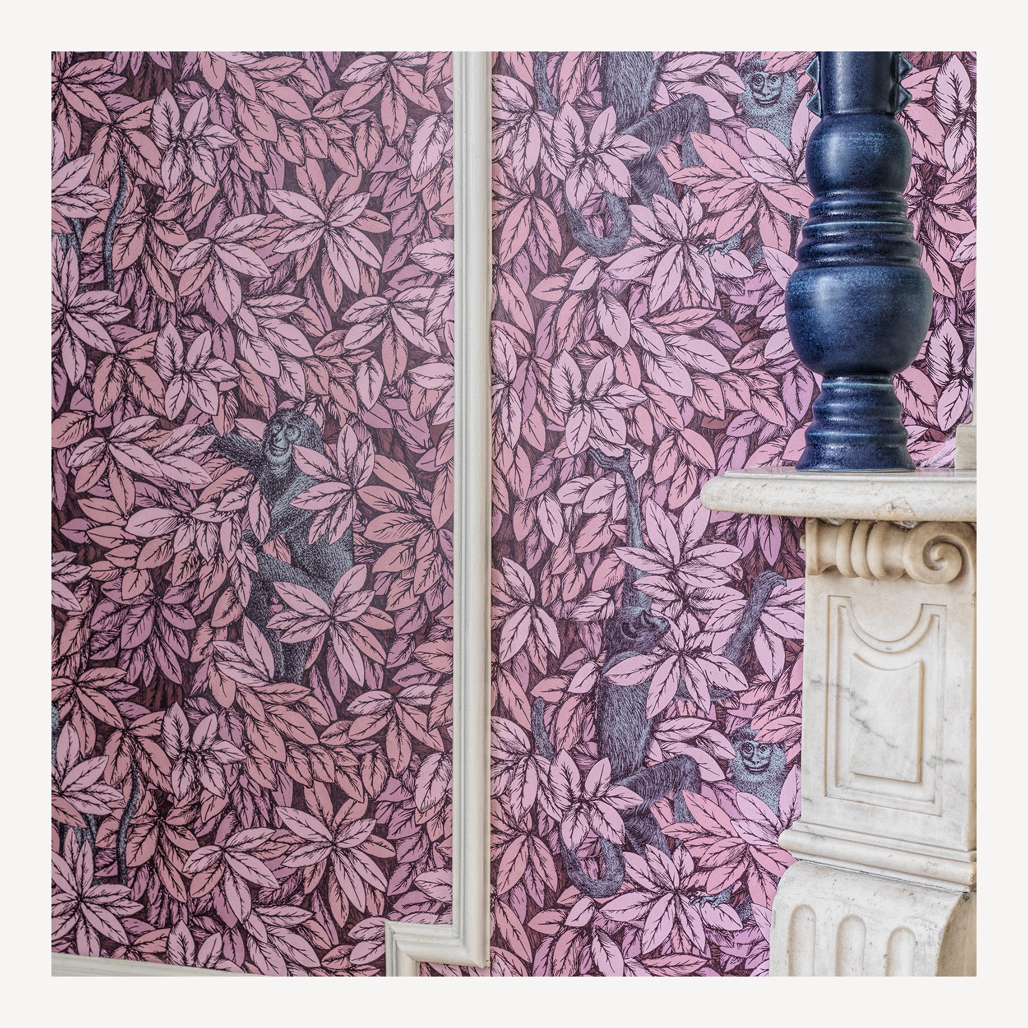 fornasetti-foglie-e-scimmie-tapete-olivgr-n-10-m image 2