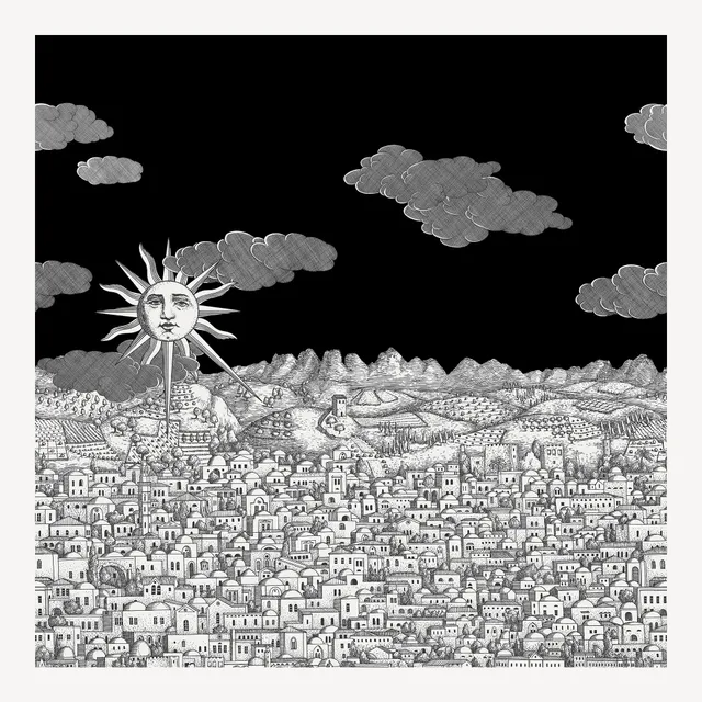 fornasetti-vista-mediterranea-tapete-stadt-blau-140cm-2 image 1
