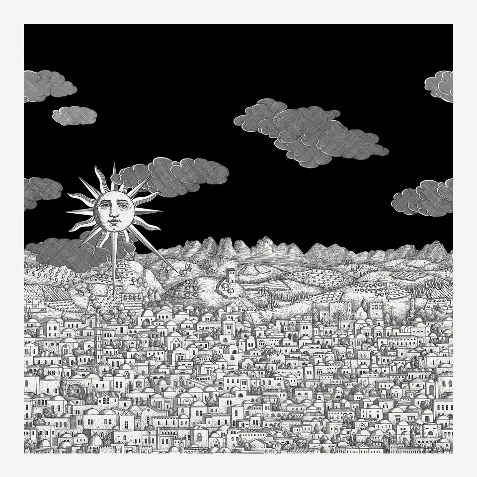 fornasetti-vista-mediterranea-tapete-stadt-blau-140cm-2 image 1
