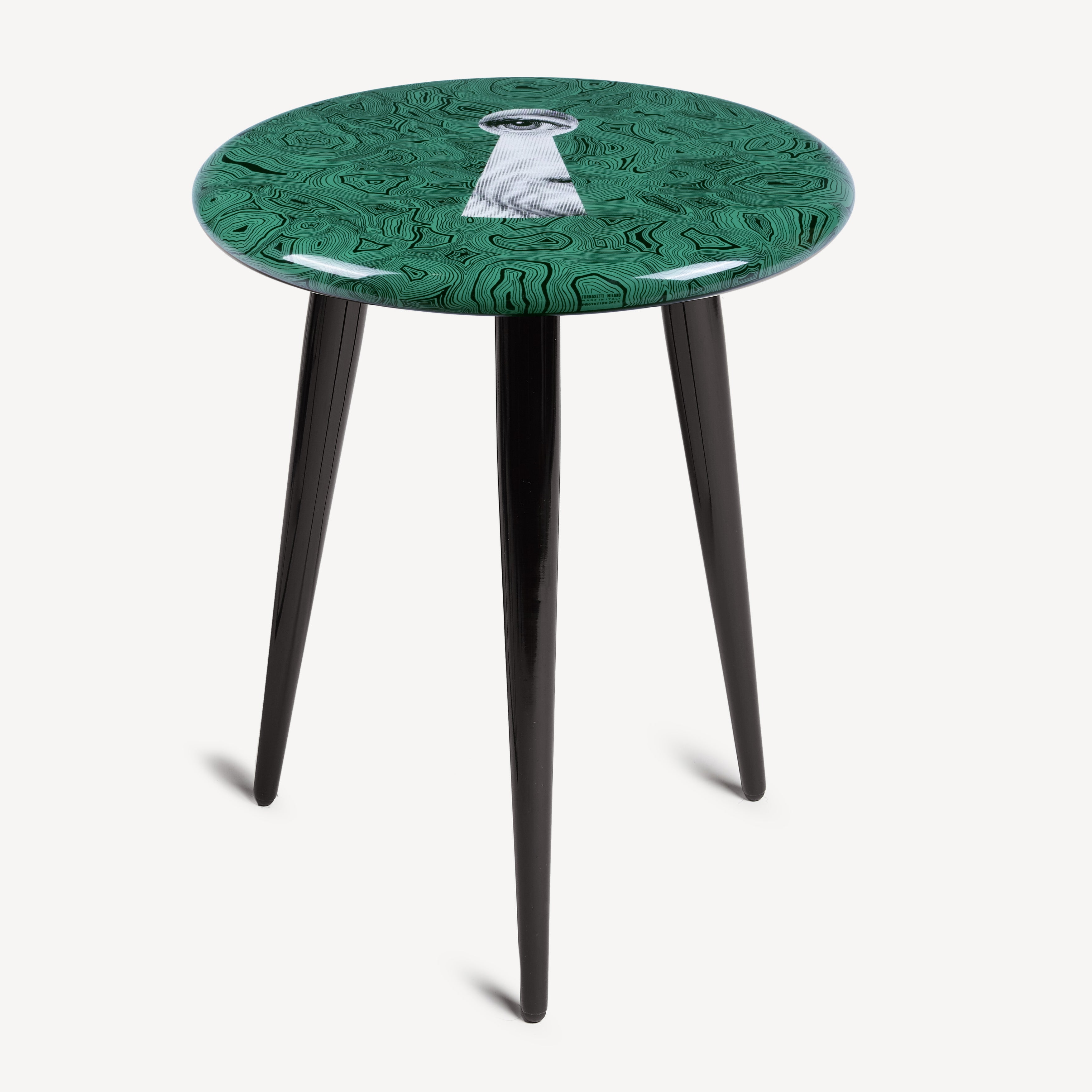 fornasetti-serratura-su-malachite-hocker-holz-gr-n-lackiert image 1