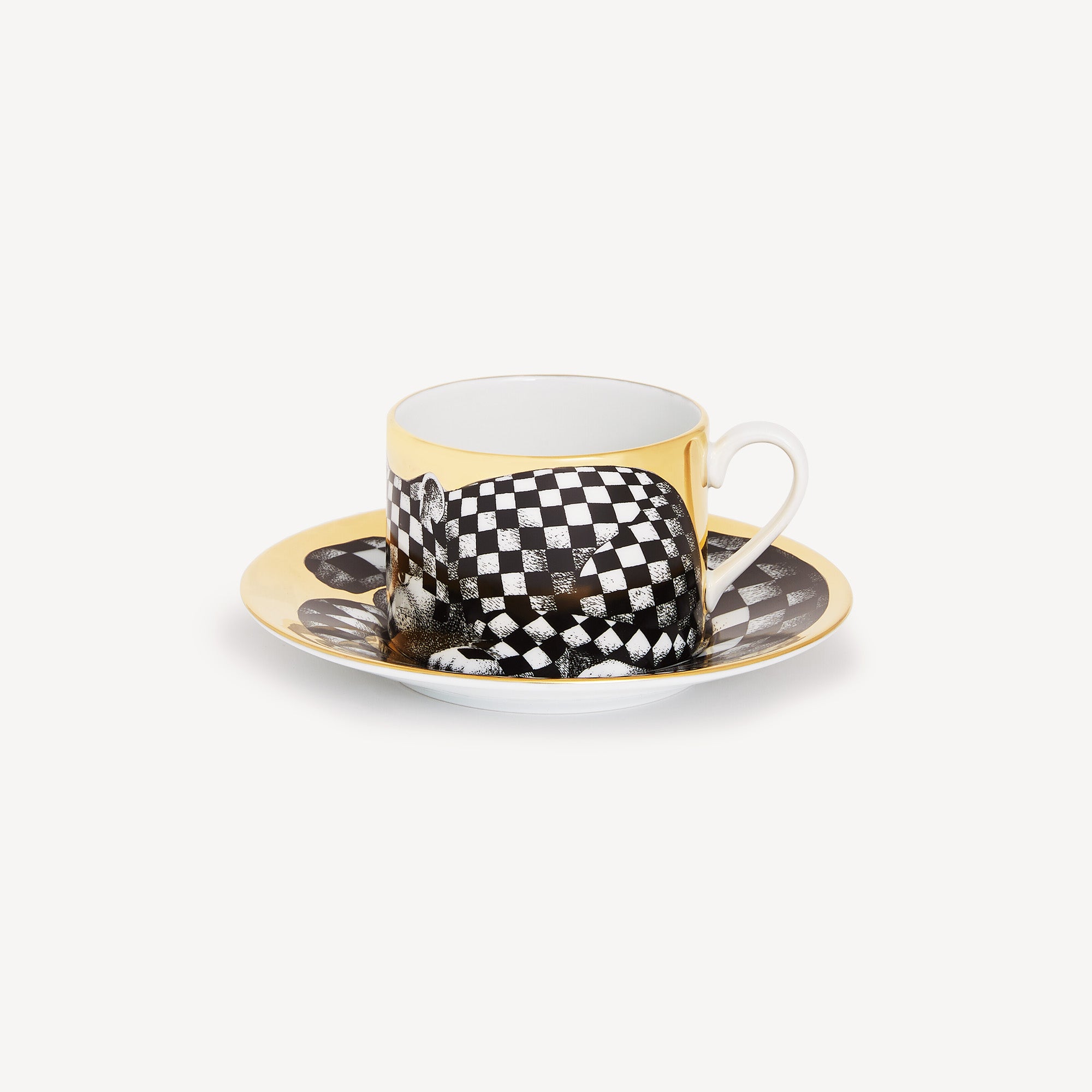 fornasetti-high-fidelity-quadrettato-teetasse-porzellan-gold image 2