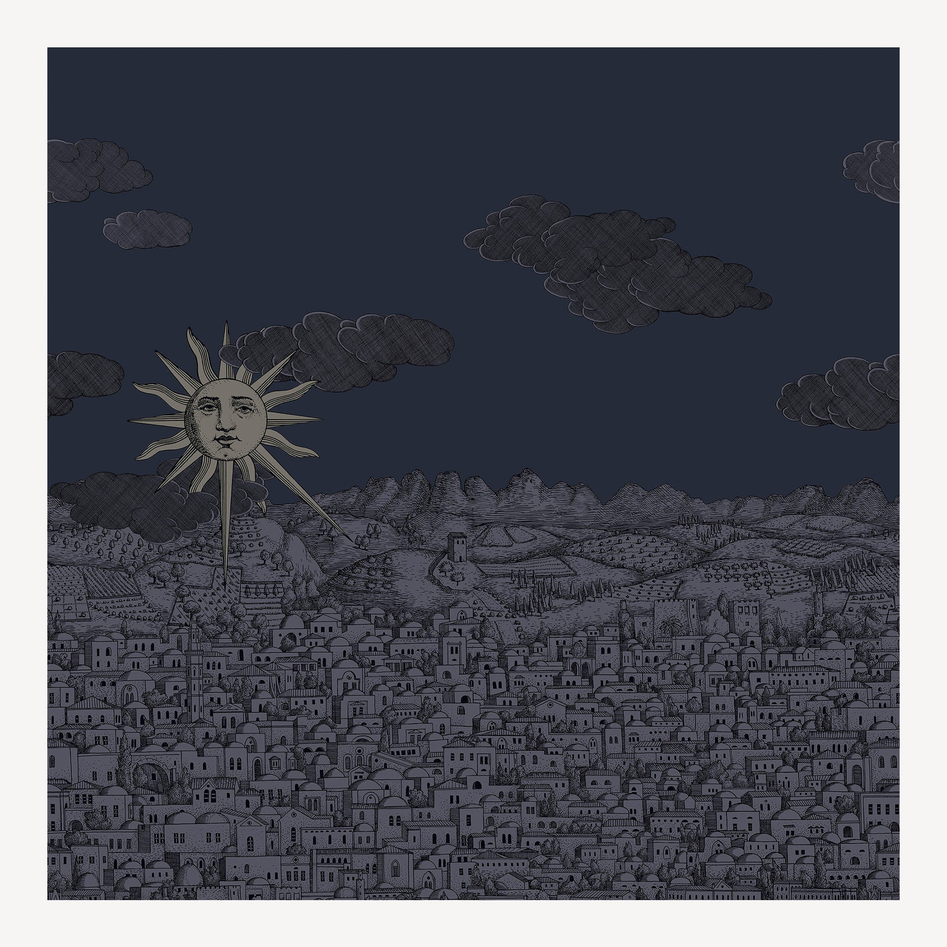 atelier-fornasetti-vista-mediterranea-tapete-140cm-blau image 1