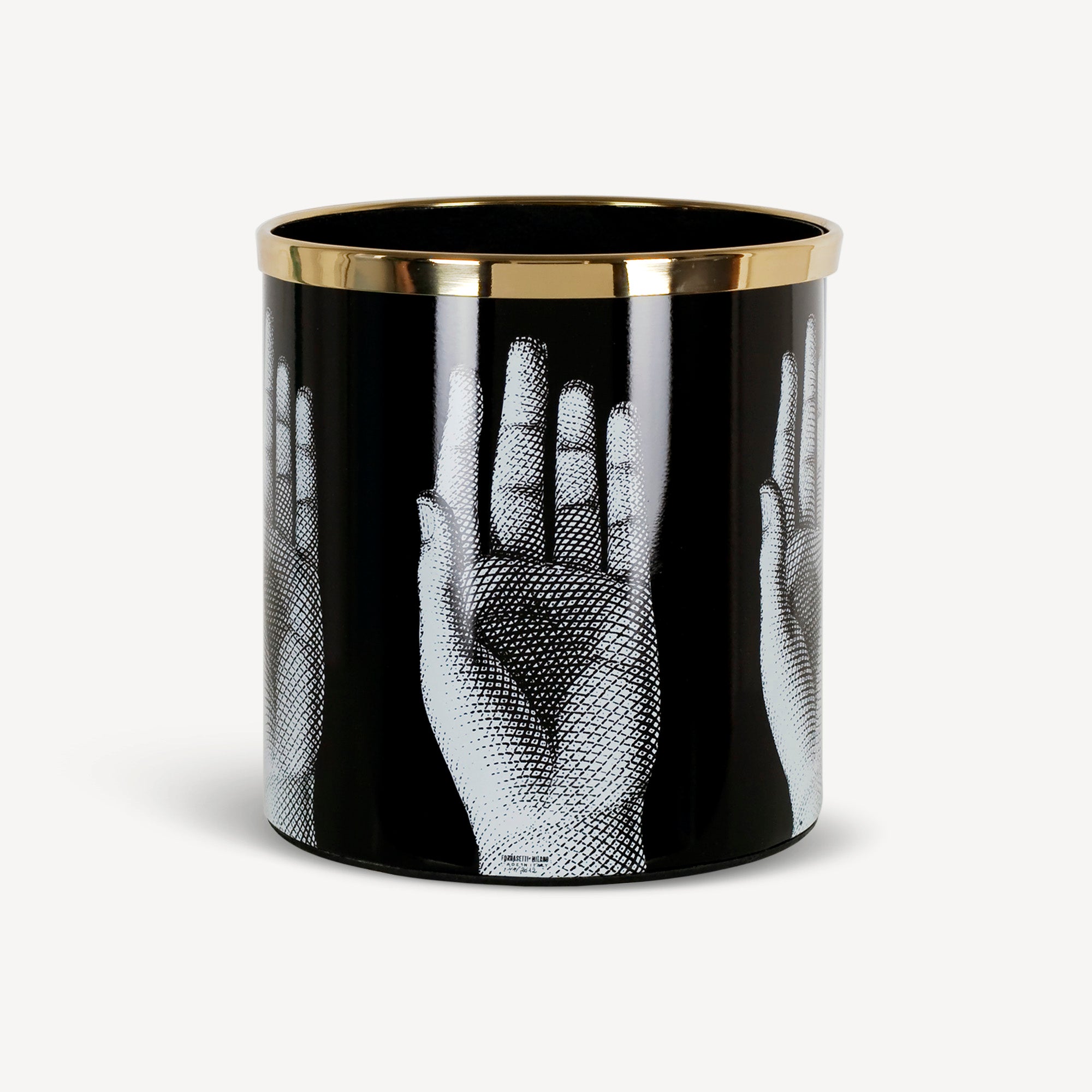 fornasetti-mani-papierkorb-metall-h-nde-schwarz-wei image 1