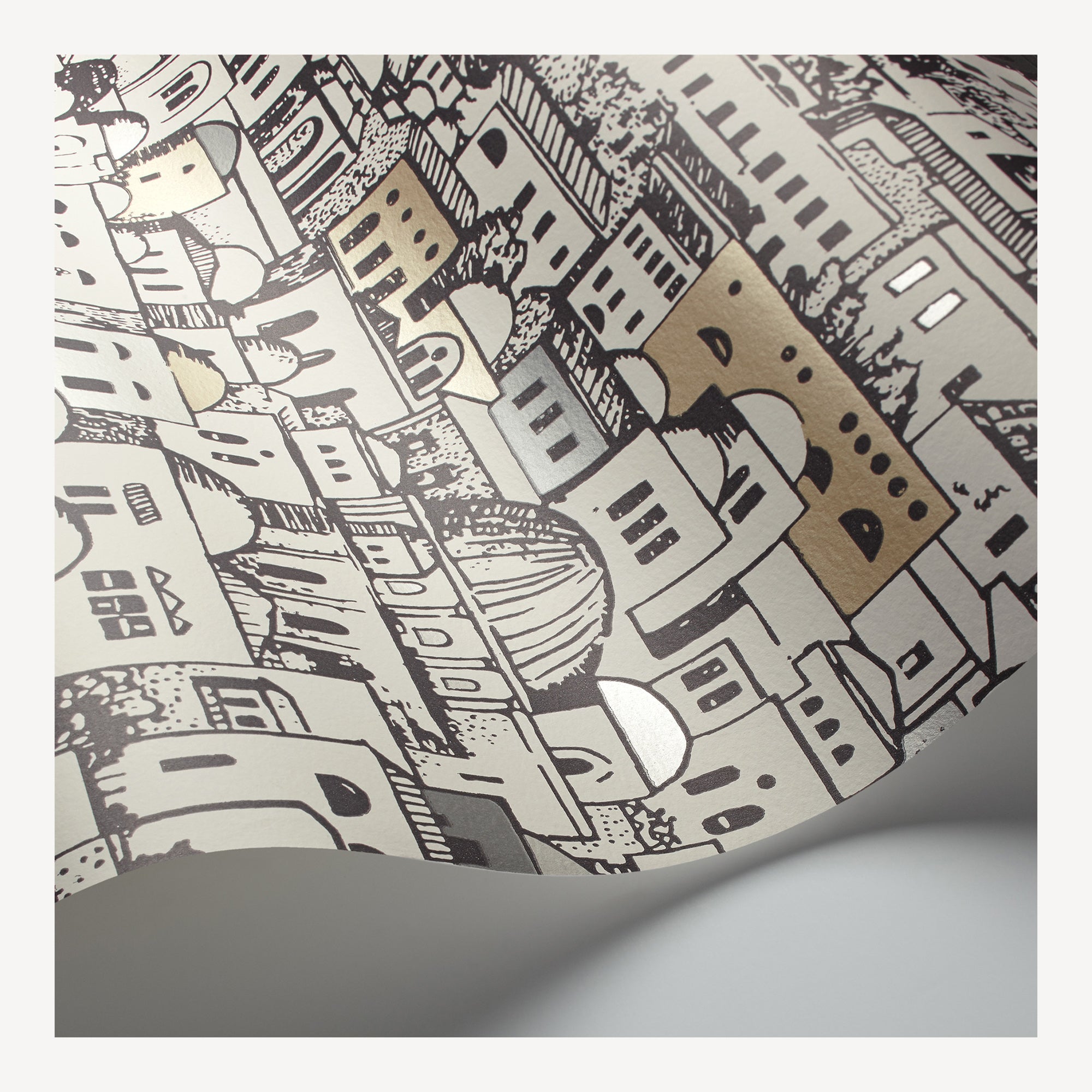 fornasetti-mediterranea-tapete-stadtmotiv-52cm-x-10m-wei-schwarz image 4