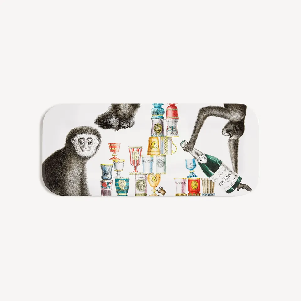 fornasetti-scimmie-tablett-deko-serviertablett-lackiert-affen image 1