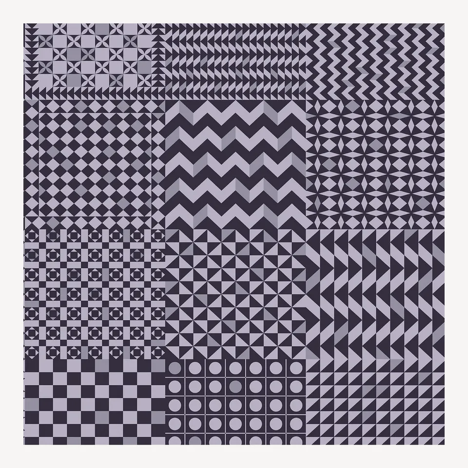fornasetti-geometrico-tapete-schwarz-wei-52cm-x-10m image 1